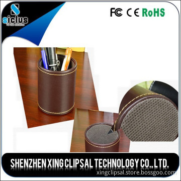 High quality Pu leather pen container in office pen holder
